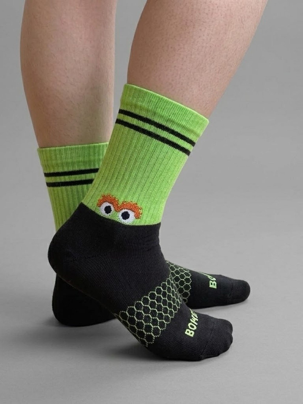 Bombas Sesame Street Oscar the Grouch Athletic Crew Socks - Small